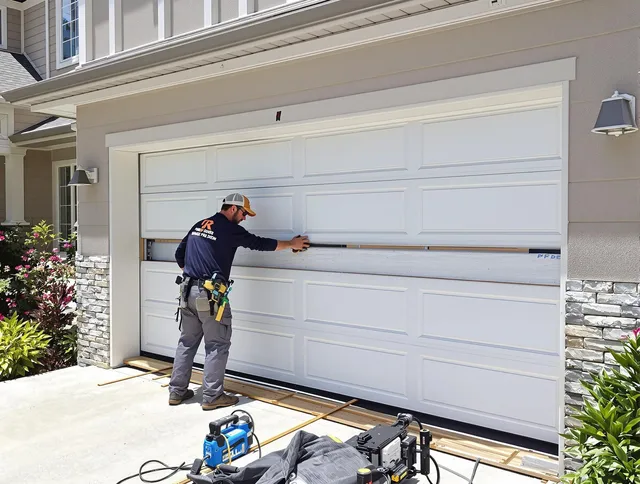 The Hammocks Garage Door Repair team performing complete garage door replacement at The Hammocks residence
