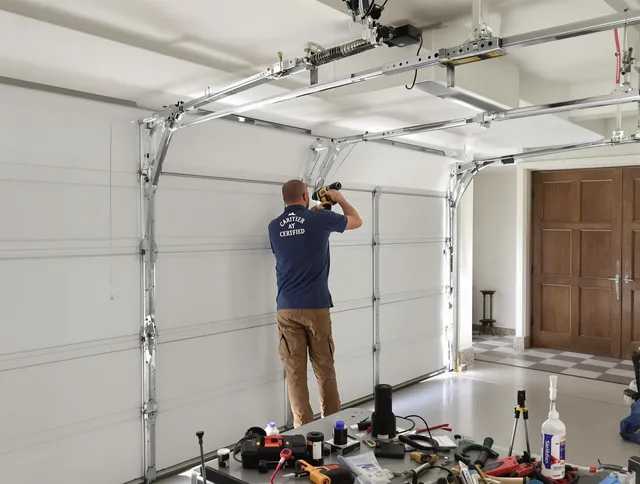 The Hammocks Garage Door Repair certified technician performing precision garage door repair in The Hammocks