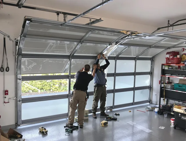 The Hammocks Garage Door Repair expert performing precise panel replacement on The Hammocks garage door